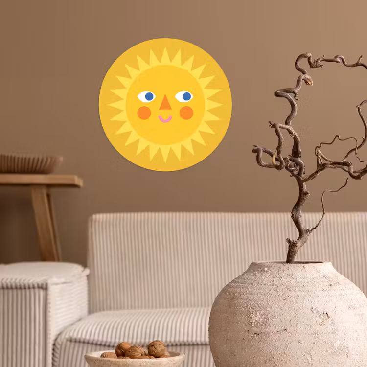 Wallpaper Circle - Sun - Face - Summer - Illustration - Yellow — 2