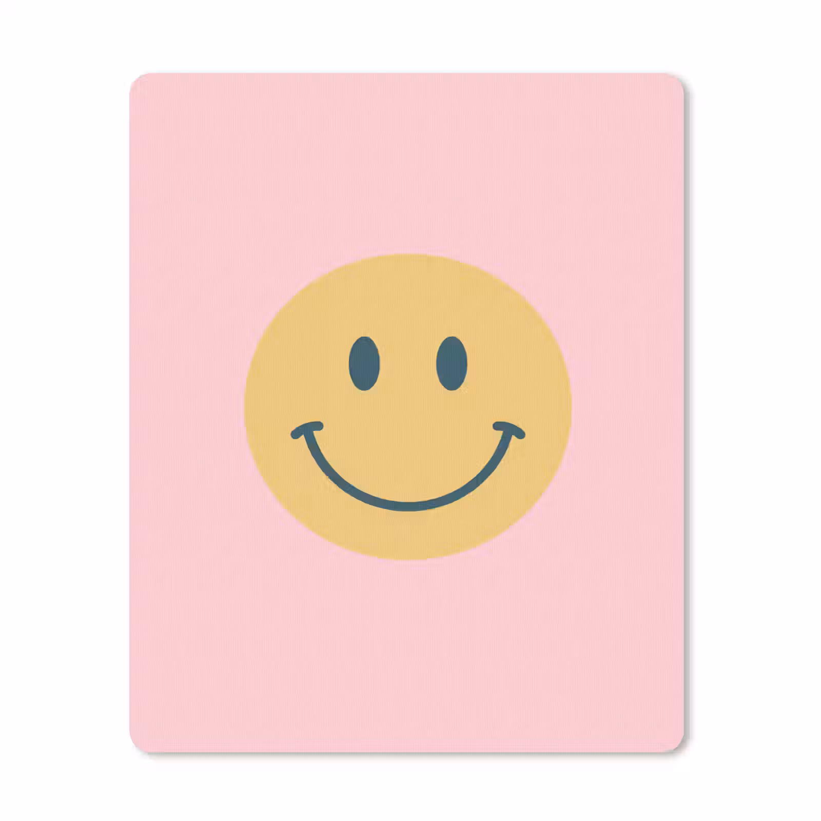 Mouse Pad - Smiley - Yellow - Pink - Symbol - Minimalist — 1