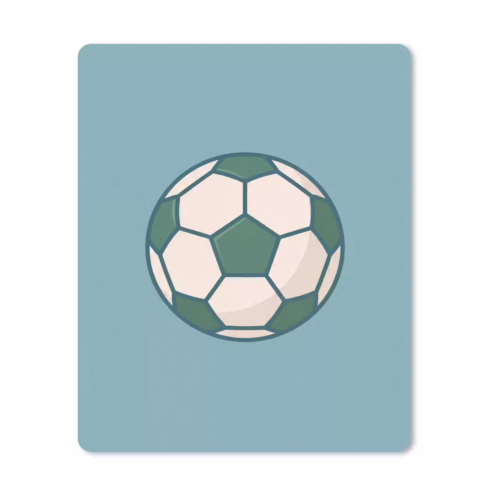 Mouse Pad - Soccer - Geometric - Sports - Illustration - Blue-green — 1