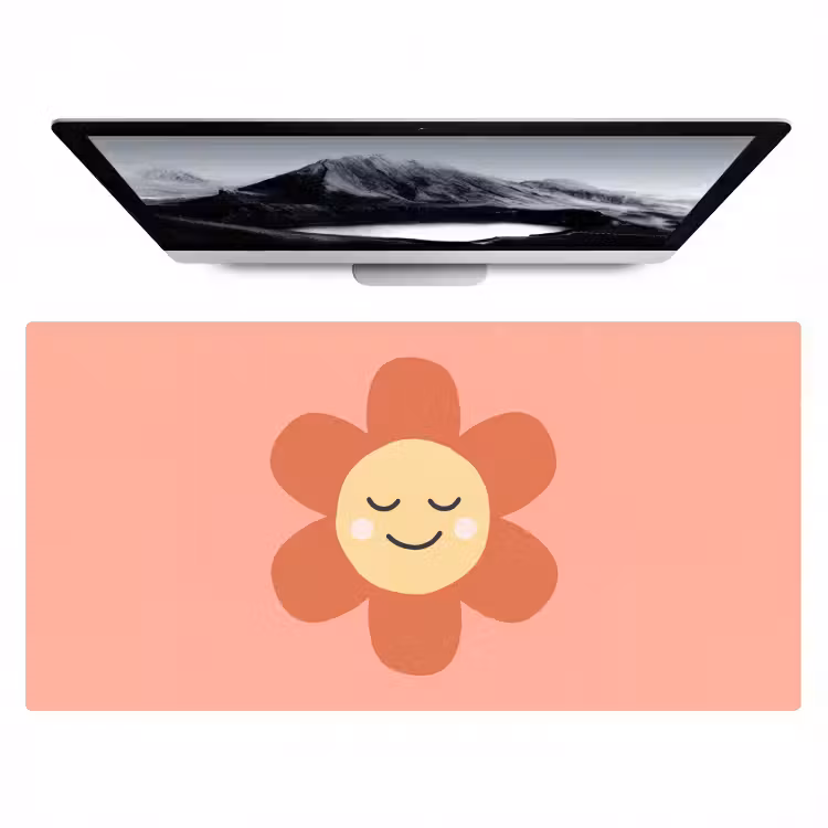 Desk Mat - Flowers - Cartoon - Child - Pink — 1