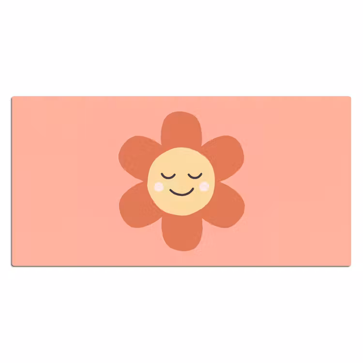 Desk Mat - Flowers - Cartoon - Child - Pink — 2