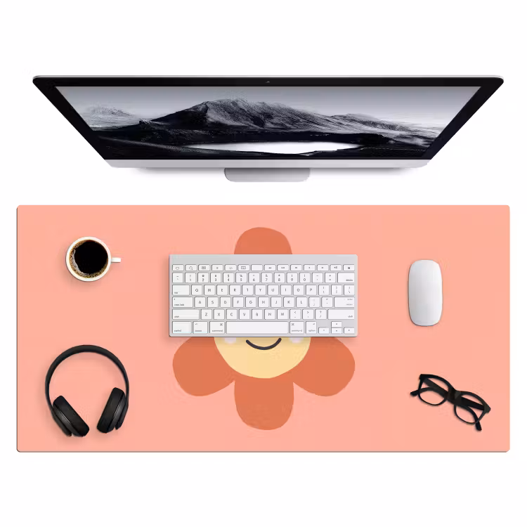 Desk Mat - Flowers - Cartoon - Child - Pink — 4