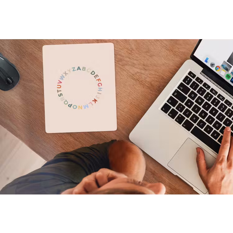 Mouse Pad - Alphabet - Circle - Educational - Playful - Colorful — 2