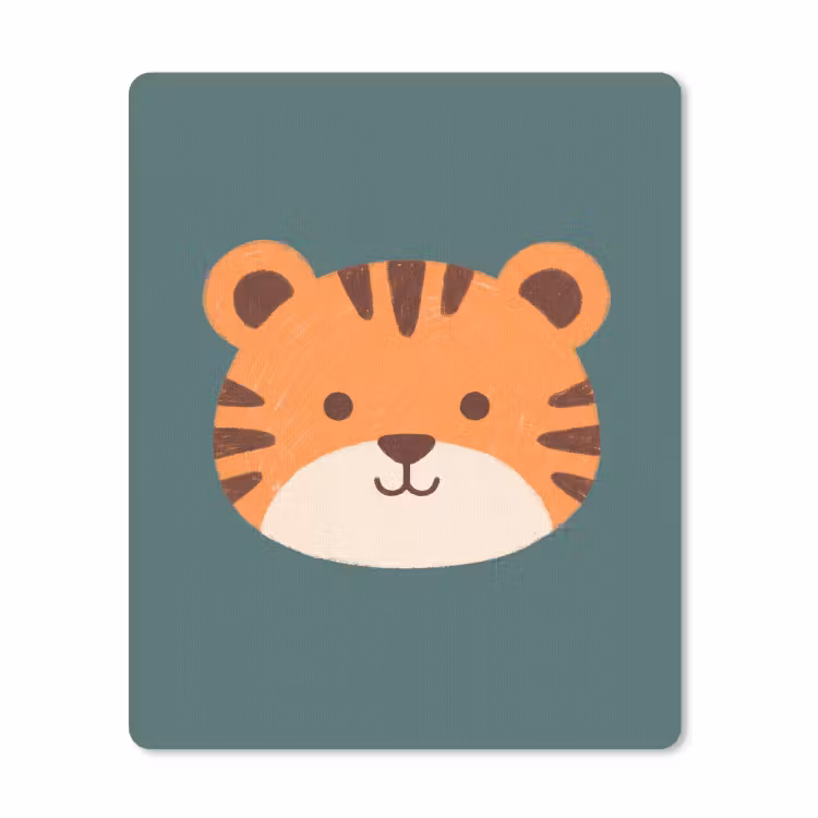 Mouse Pad - Animals - Head - Orange - Illustration - Modern — 1