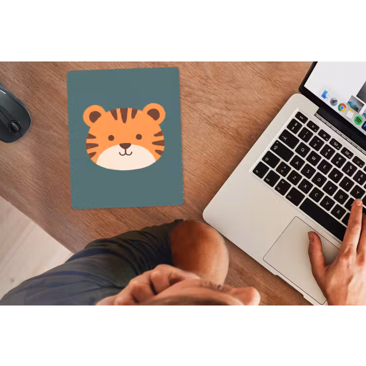 Mouse Pad - Animals - Head - Orange - Illustration - Modern — 2