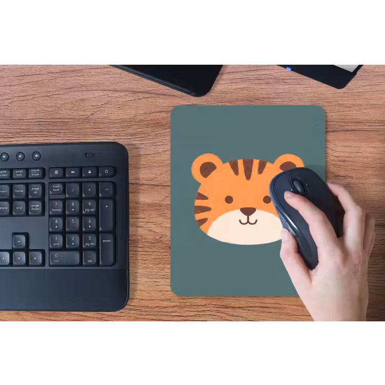 Mouse Pad - Animals - Head - Orange - Illustration - Modern — 3