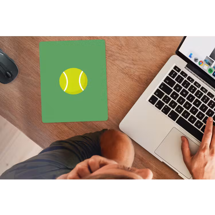 Mouse Pad - Ball - Yellow - Sports - Green - Illustration — 2