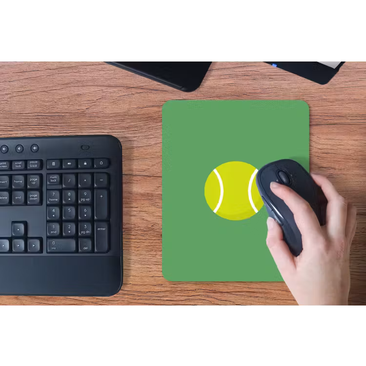 Mouse Pad - Ball - Yellow - Sports - Green - Illustration — 3