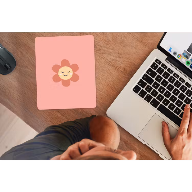 Mouse Pad - Flowers - Cartoon - Child - Pink — 2