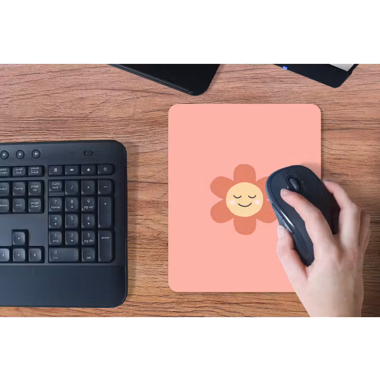 Mouse Pad - Flowers - Cartoon - Child - Pink — 3