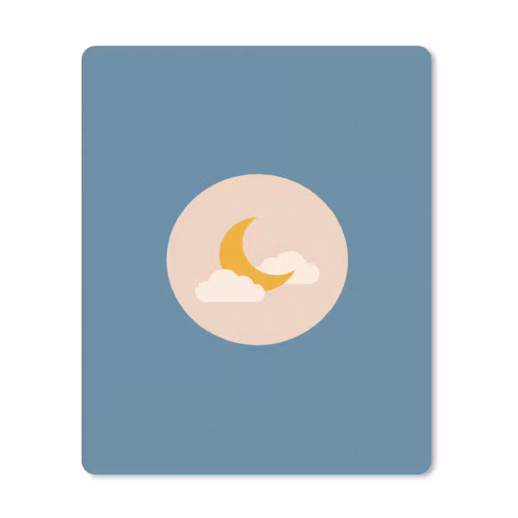 Mouse Pad - Moon - Clouds - Nature - Abstract - Yellow — 1