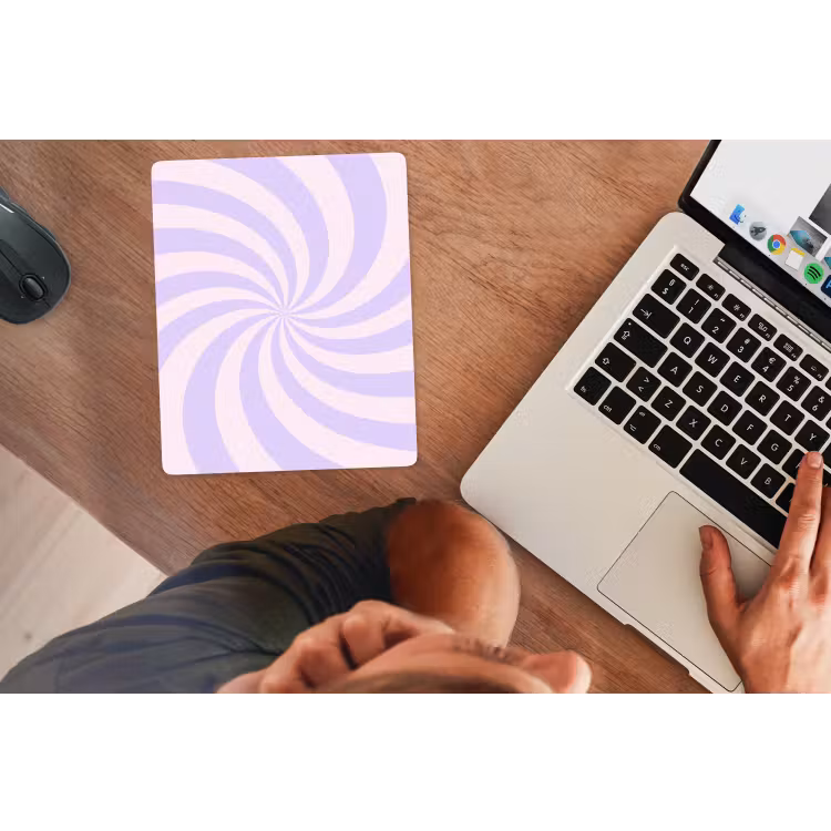 Mouse Pad - Pattern - Spiral - Abstract - Modern - Purple-Pink — 2