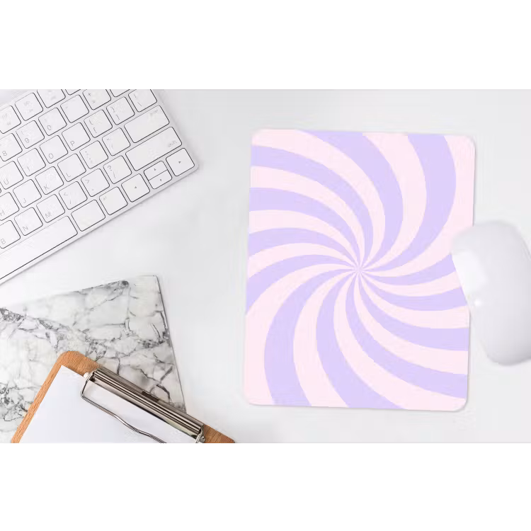 Mouse Pad - Pattern - Spiral - Abstract - Modern - Purple-Pink — 4