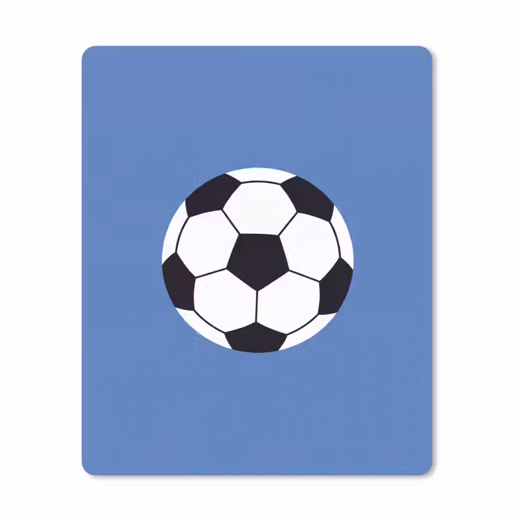 Mouse Pad - Soccer - Black and White - Sports - Illustration - Blue — 1