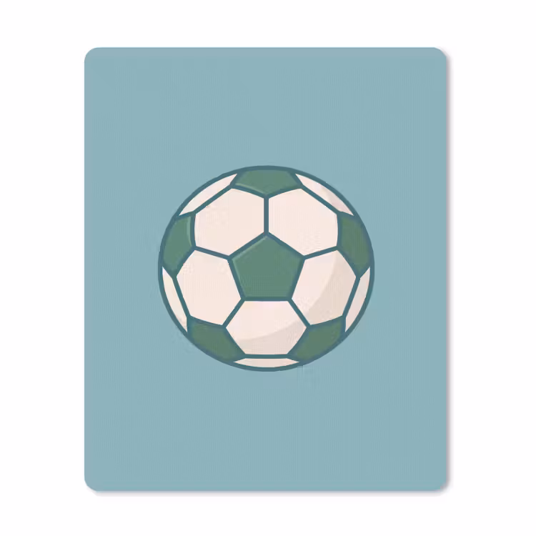 Mouse Pad - Soccer - Geometric - Sports - Illustration - Blue-green — 1