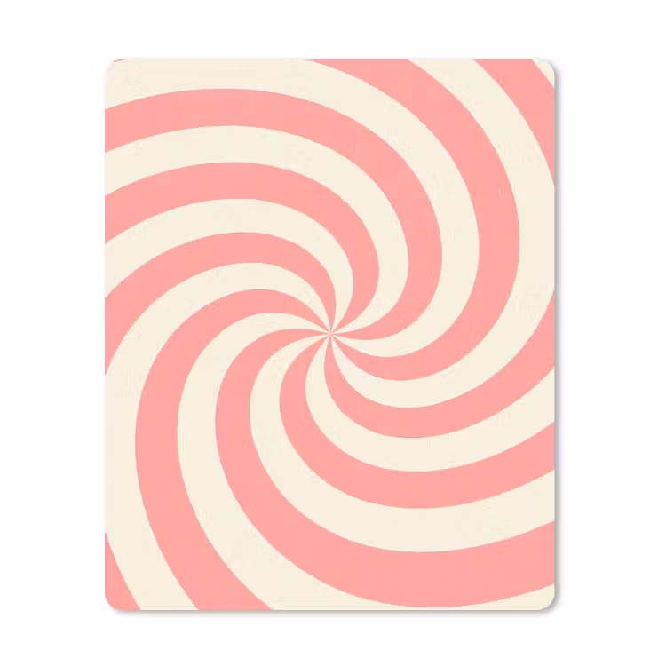 Mouse Pad - Spiral - Pattern - Abstract - Pink - Beige — 1