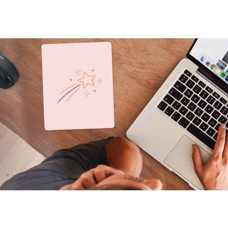Mouse Pad - Star - Falling - Illustration - Pastel — 2