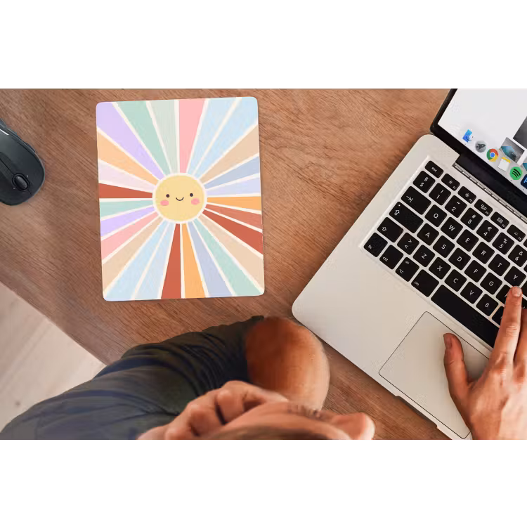 Mouse Pad - Sun - Rays - Cheerful - Colorful - Abstract — 2