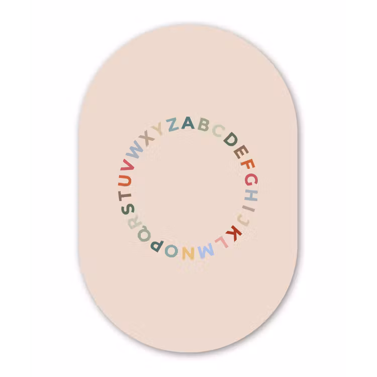 Oval - Glass - Alphabet - Circle - Educational - Playful - Colorful — 1