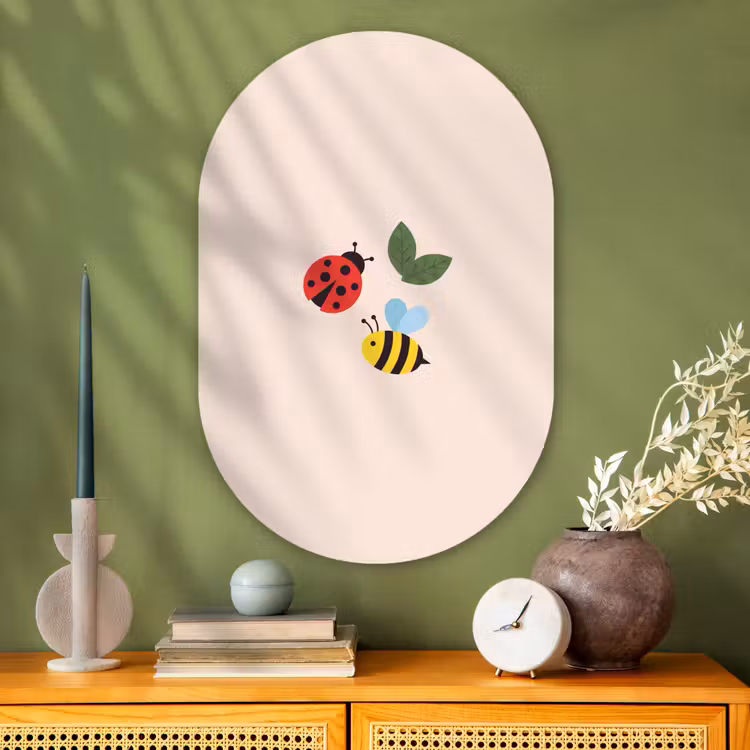 Oval - Glass - Insect - Leaf - Nature - Playful - Illustration — 2