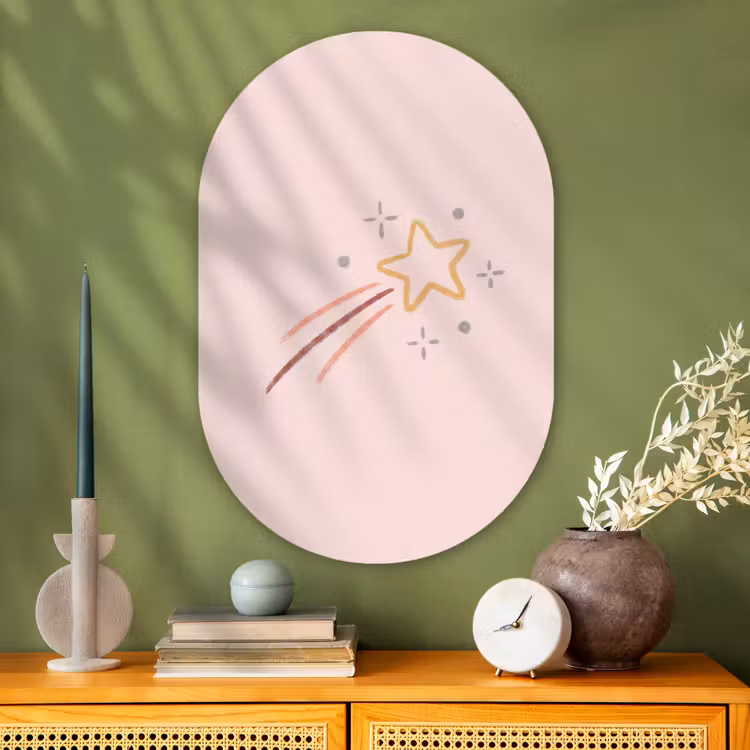 Oval - Glass - Star - Falling - Illustration - Pastel — 2