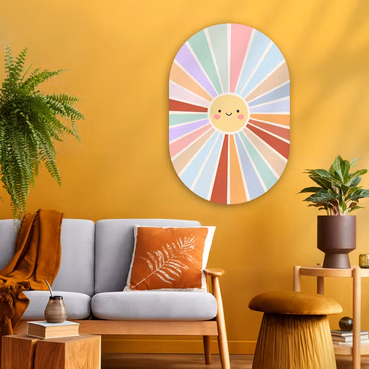 Oval - Glass - Sun - Rays - Cheerful - Colorful - Abstract — 3