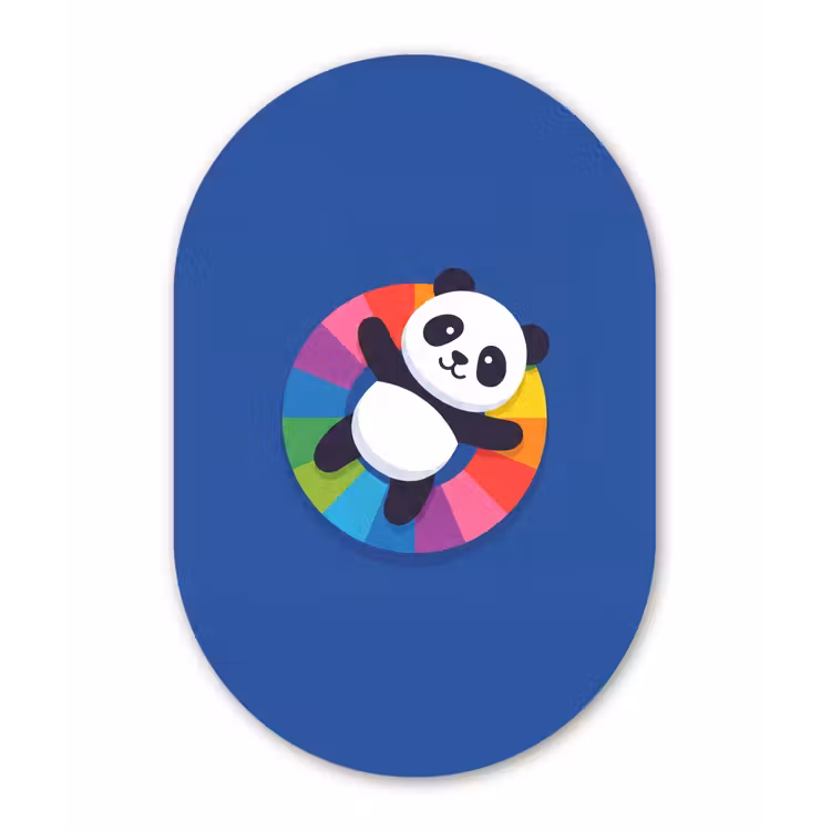 Oval - Plastic - Animals - Cartoon - Colorful - Modern - Playful — 3