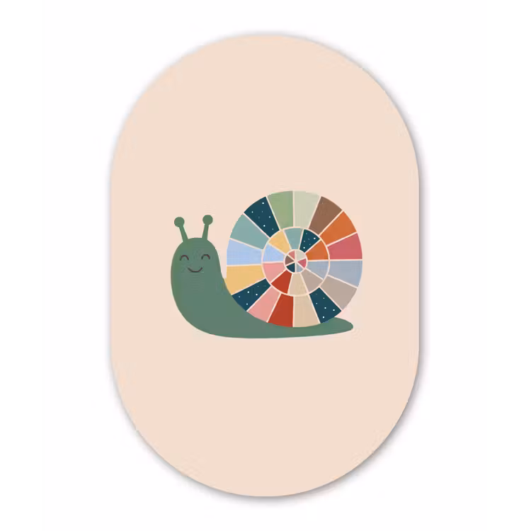 Oval - Plastic - Animals - Snail - Colorful - Illustration — 3