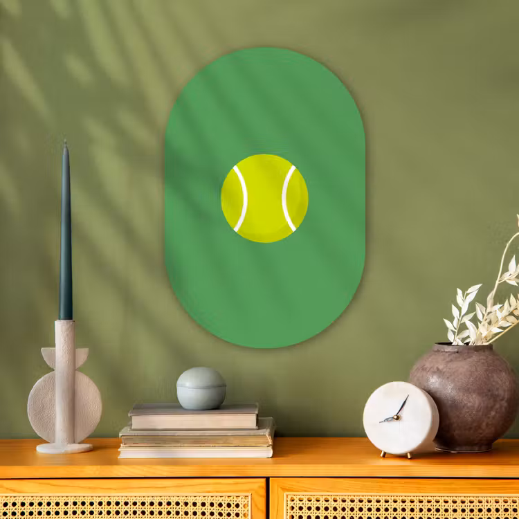 Oval - Plastic - Ball - Yellow - Sports - Green - Illustration — 2