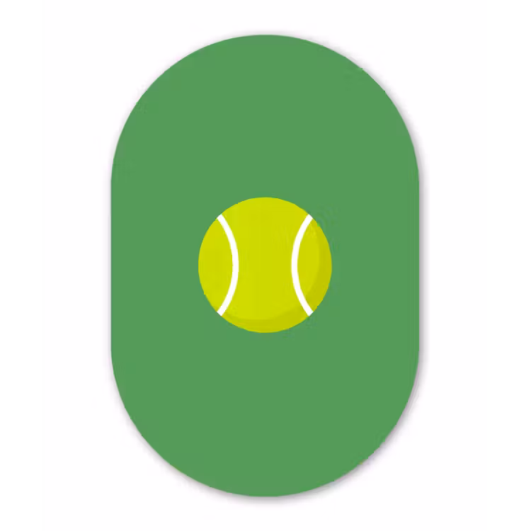 Oval - Plastic - Ball - Yellow - Sports - Green - Illustration — 3