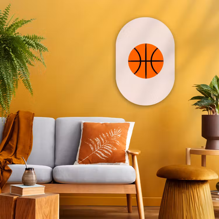 Oval - Plastic - Basketball - Ball - Sports - Illustration - Orange — 1
