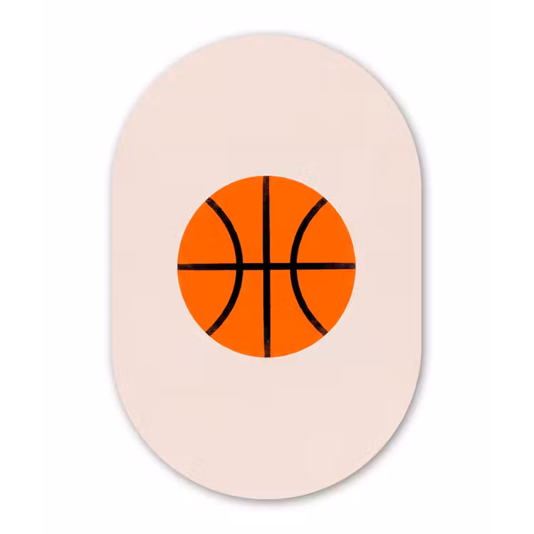 Oval - Plastic - Basketball - Ball - Sports - Illustration - Orange — 3