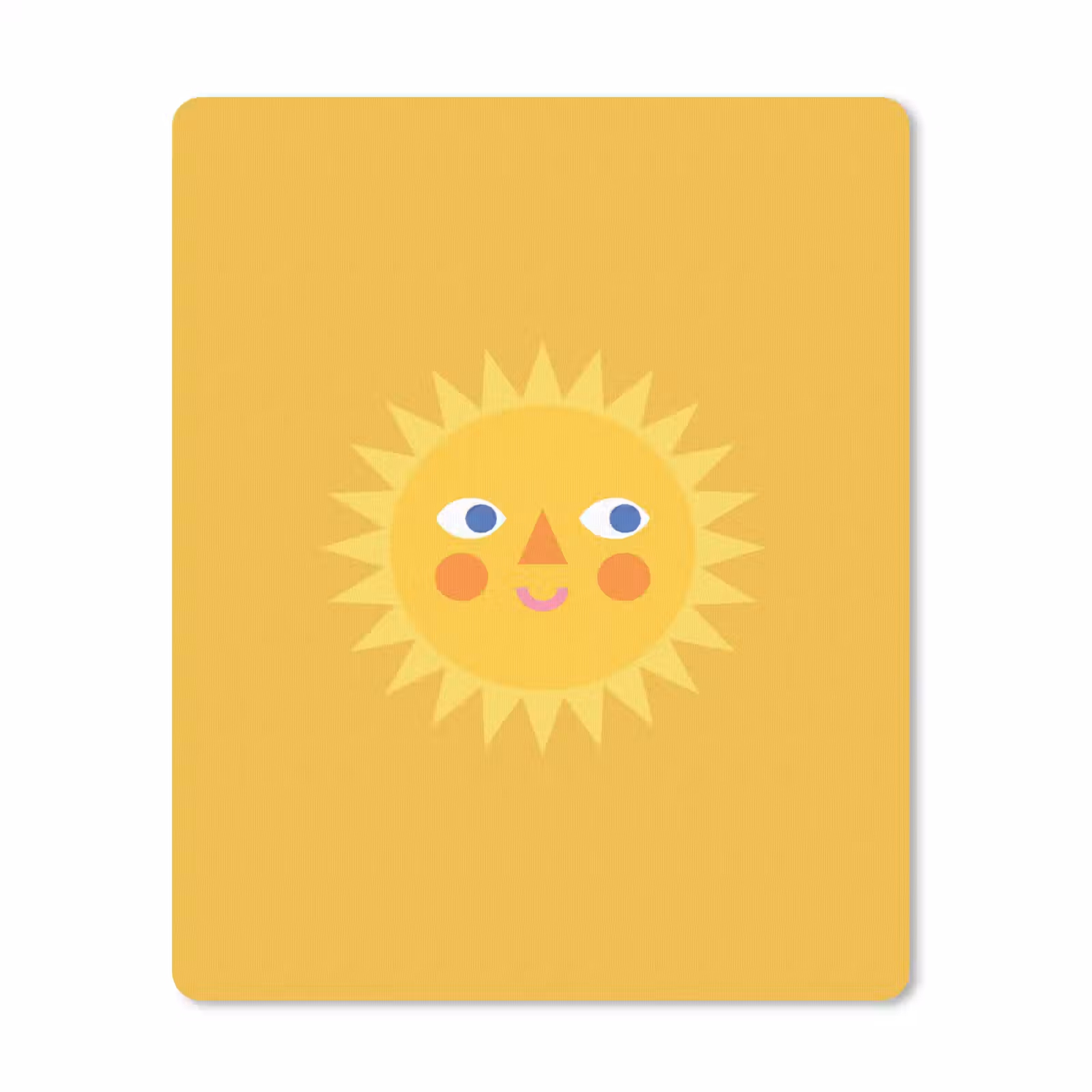 Mouse Pad - Sun - Face - Summer - Illustration - Yellow — 1