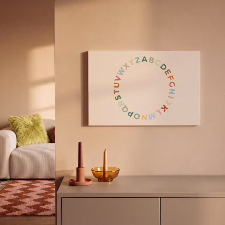Canvas Print - Alphabet - Circle - Educational - Playful - Colorful — 1