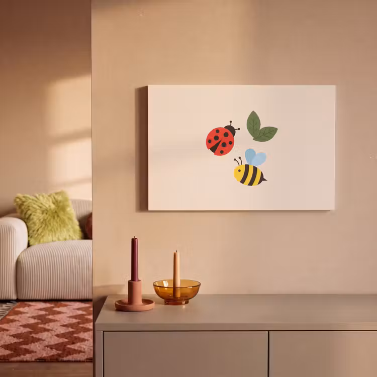 Canvas Print - Insect - Leaf - Nature - Playful - Illustration — 1