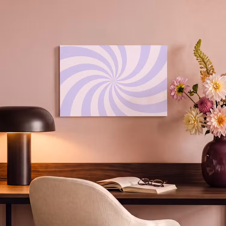 Canvas Print - Pattern - Spiral - Abstract - Modern - Purple-Pink — 3