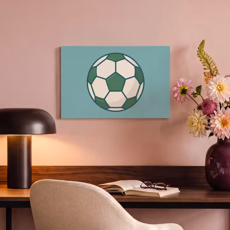 Canvas Print - Soccer - Geometric - Sports - Illustration - Blue-green — 3