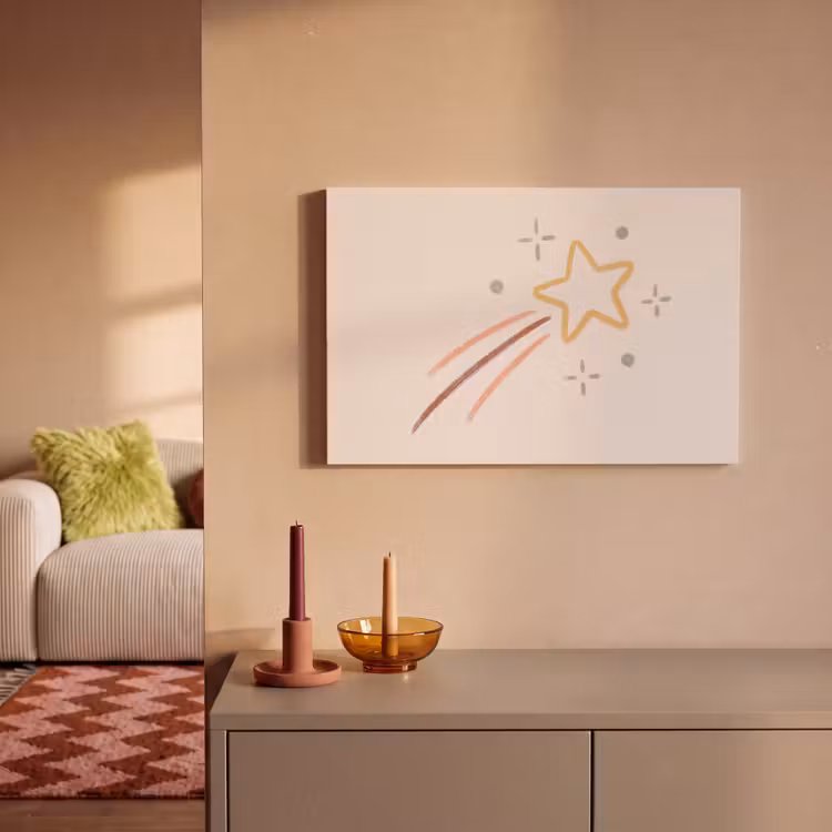 Canvas Print - Star - Falling - Illustration - Pastel — 1