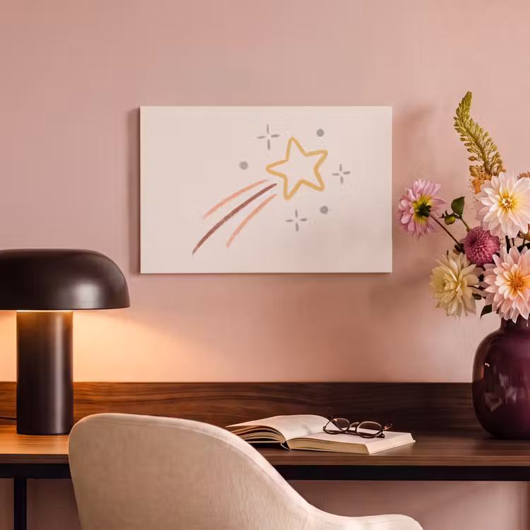 Canvas Print - Star - Falling - Illustration - Pastel — 3
