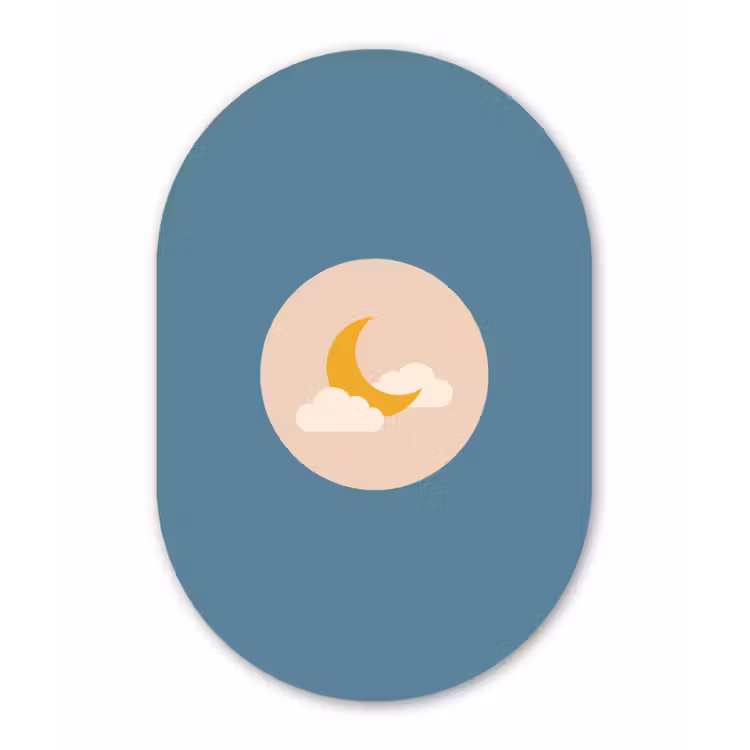Oval - Plastic - Moon - Clouds - Nature - Abstract - Yellow — 3