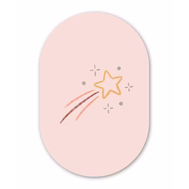 Oval - Plastic - Star - Falling - Illustration - Pastel — 2