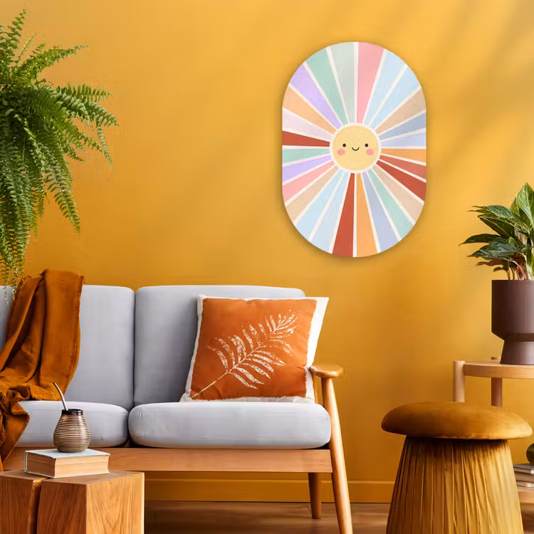 Oval - Plastic - Sun - Rays - Cheerful - Colorful - Abstract — 1