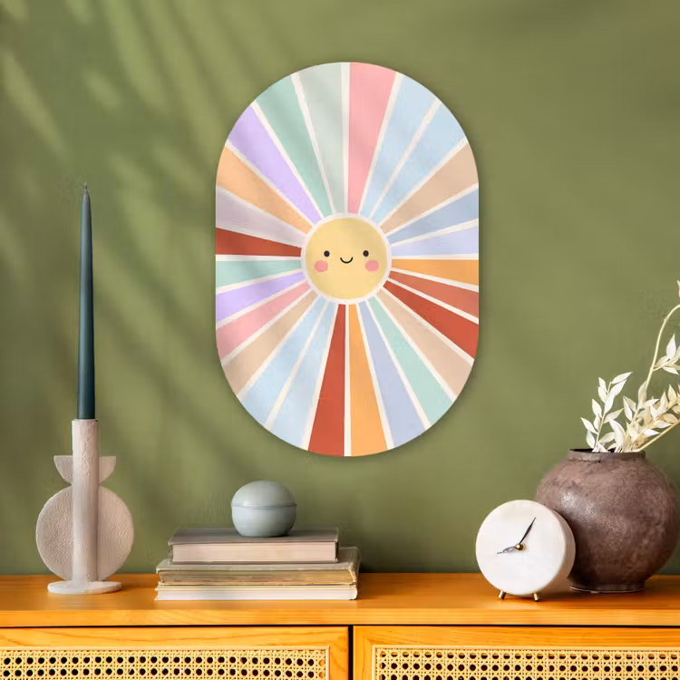 Oval - Plastic - Sun - Rays - Cheerful - Colorful - Abstract — 2