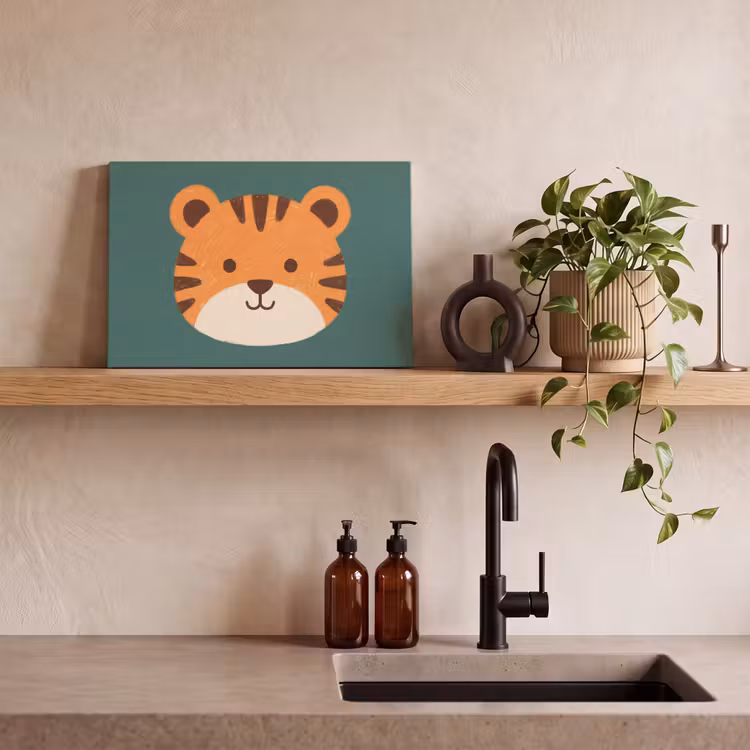Canvas Print - Animals - Head - Orange - Illustration - Modern — 2