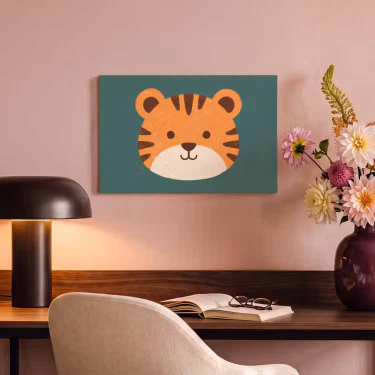 Canvas Print - Animals - Head - Orange - Illustration - Modern — 3