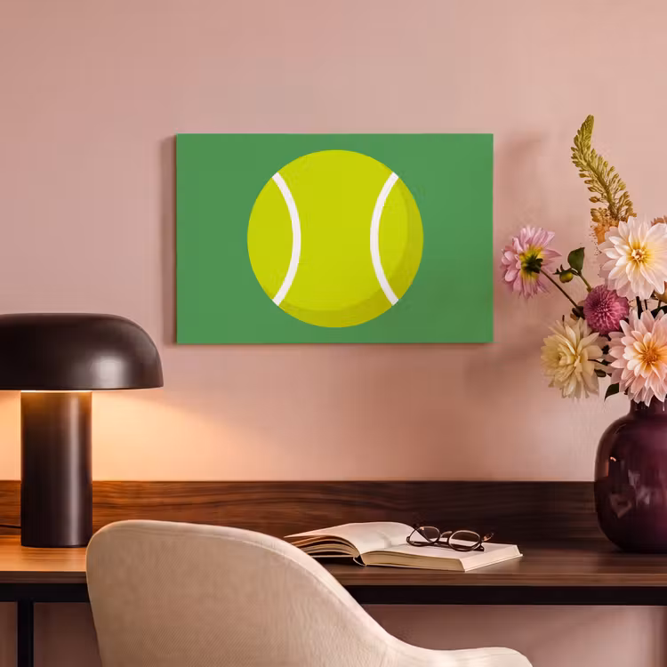 Canvas Print - Ball - Yellow - Sports - Green - Illustration — 3