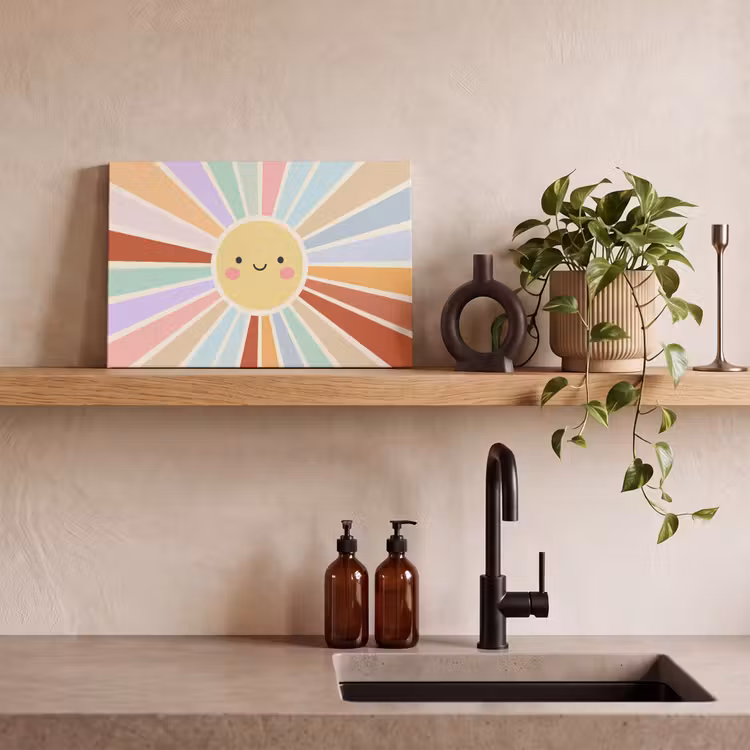 Canvas Print - Sun - Rays - Cheerful - Colorful - Abstract — 2
