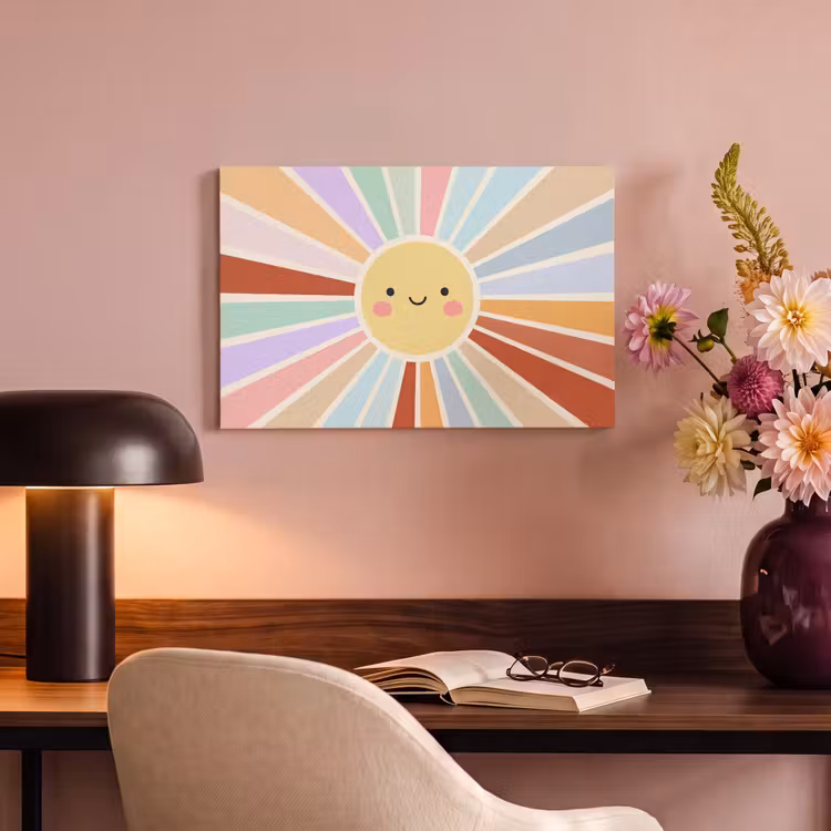 Canvas Print - Sun - Rays - Cheerful - Colorful - Abstract — 3