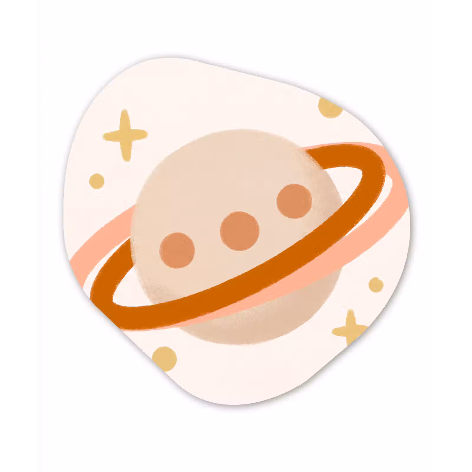 Organic - Glass - Planet - Rings - Space - Illustration - Beige — 1