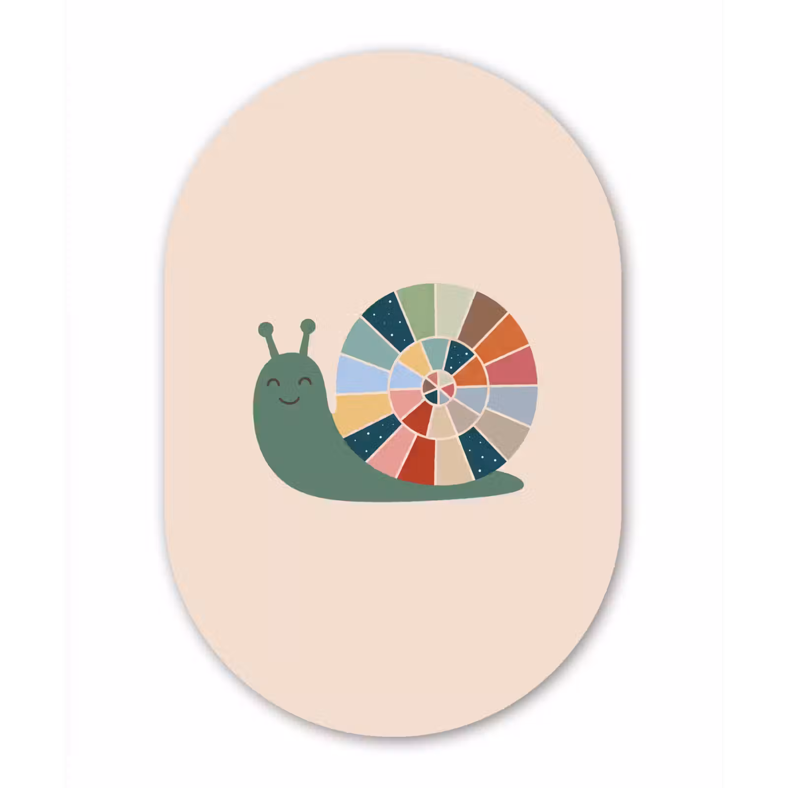 Oval - Glass - Animals - Snail - Colorful - Illustration — 1